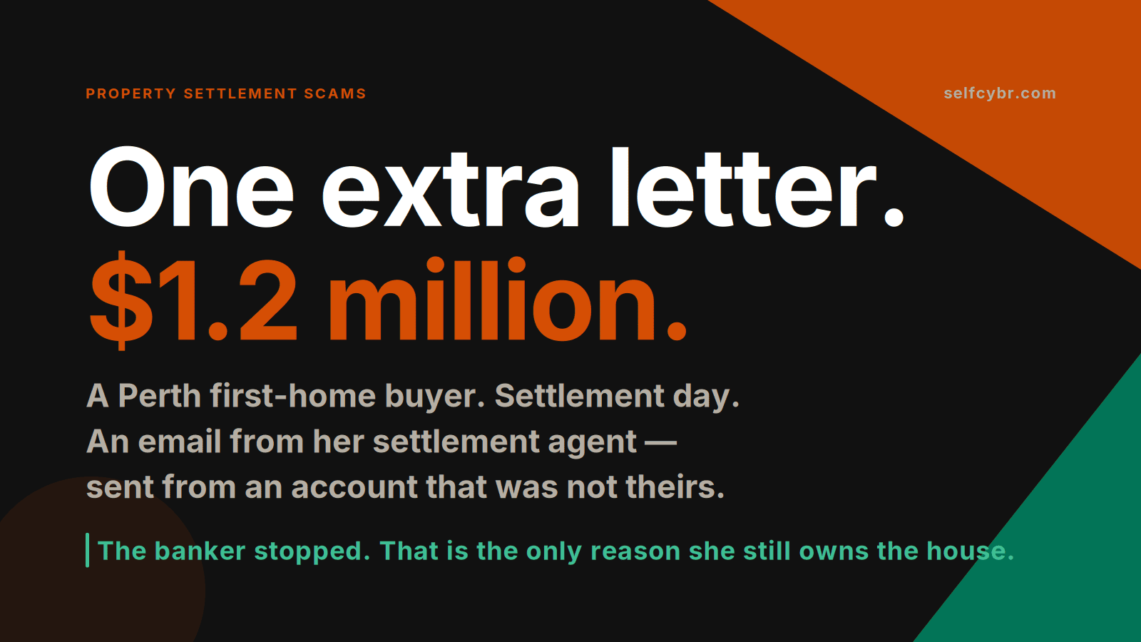 One extra letter. $1.2 million.