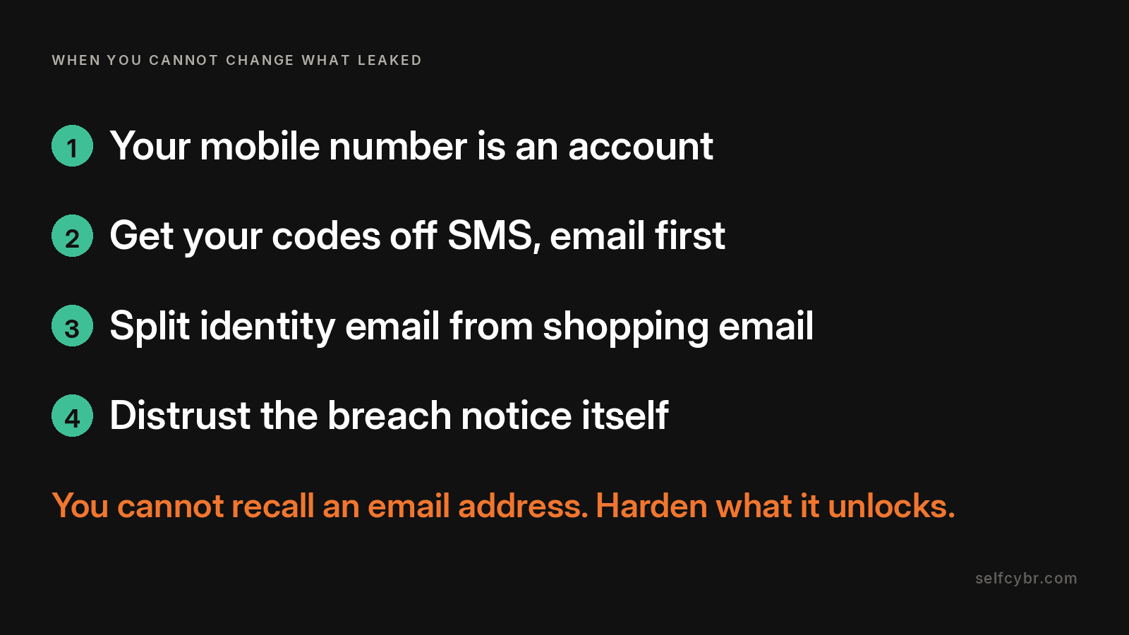 Four actions to take after your name, email address or phone number has been exposed in a data breach