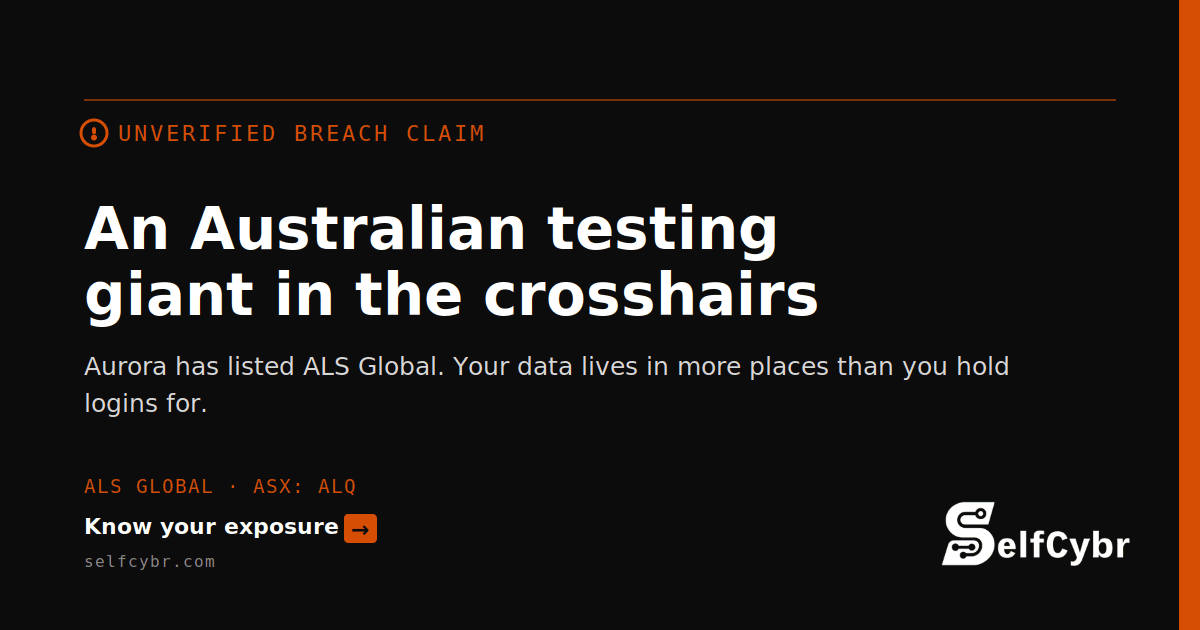 An Australian giant in the crosshairs: what the ALS Global ransomware claim means for you