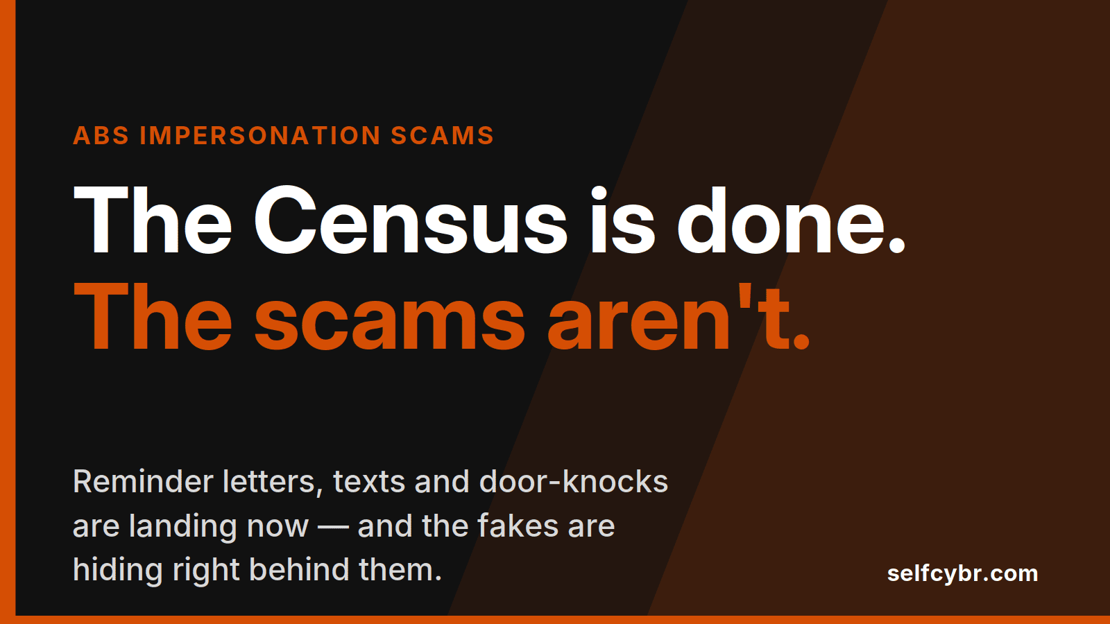 The Census is over. The scams are just getting started.